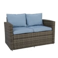 thumbnail image 6 of Incadozo 5PC All-Weather Wicker Patio Seating Set, Gray/Blue, 6 of 12