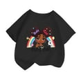 thumbnail image 1 of WEAIXIMIUNG 5 Filles Enfants Filles Mignon Mode Imprimé Col Rond Décontracté Ample Confortable Manches Courtes T-Shirt d'Été Hauts, 1 of 4