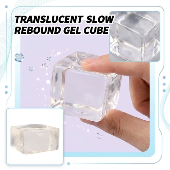 Cube Stress Ball Squishy Slow Rising, FidgetforAdults, Anxiety Relief Toys, 3 Pc