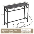 thumbnail image 5 of VECELO Console Table with 2 Outlet and 2 USB Ports, 39.4" Narrow Sofa Table for Entryway, Hallway, Foyer, Living Room, Charcoal Gray, 5 of 8