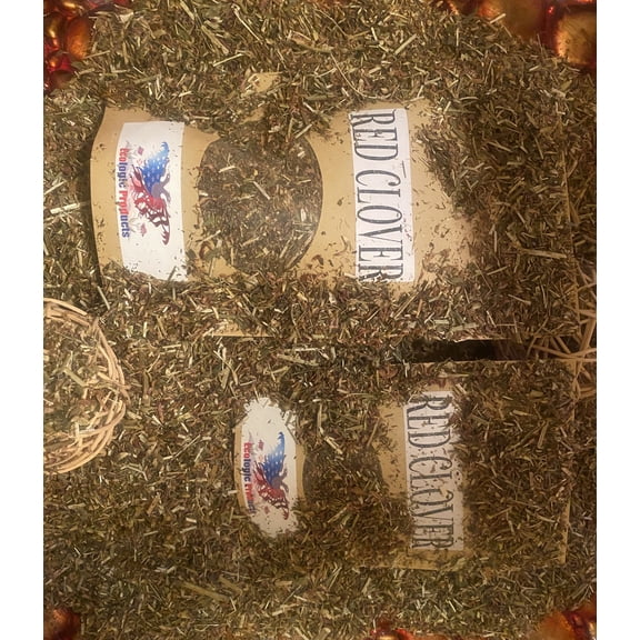 European Organic EcoProd Red Clover Herb Cut&Sifted All Natural  Dried Wild Harvested 4 oz.
