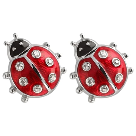 DESIGNICE 1 Pair Ear Studs Ladybug Earrings Women Ear Jewelries Ladybug Earrings Small Ear Studs