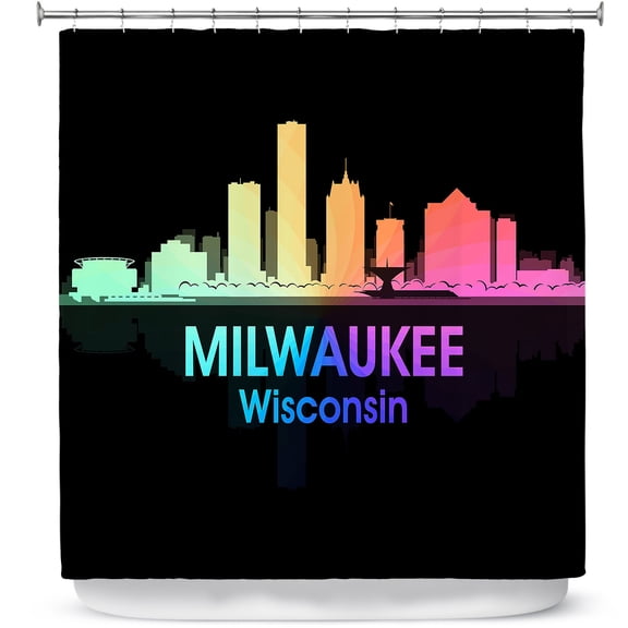 Shower Curtains 70" x 93" from DiaNoche Designs by Angelina Vick - City V Milwaukee Wisconsin