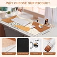 thumbnail image 2 of Desk Pad, Computer Desk Mat, Large Mouse Pad for Desk, XXL Gaming Boho Mousepad Cute for Desktop with Non-Slip Base, Waterproof Laptop Keyboard Mat for Office Home, Orange Brown, 2 of 6