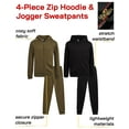 thumbnail image 5 of Quad Seven Boys Sweatsuit Set Solid Fleece Zip up Hoodie & Jogger Sweatpants 4 Piece, 5 of 7