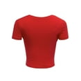 thumbnail image 4 of Women's Casual Slim Fit Short Sleeve Crew Neck Basic Crop Top T Shirts, 4 of 5