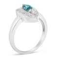 thumbnail image 4 of 14k White Gold 0.80ct TDW Treated Blue Marquise, Princess and Baguette Diamond Eye Shape Ring(H-I ,SI1-SI2), 4 of 5