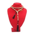 thumbnail image 2 of Sandalwood Islamic Prayer Beads 7Mm 100-Bead Scented Wood Black Tassels In Box, 2 of 4