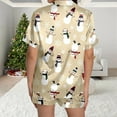 thumbnail image 6 of Summer Pajamas for Women Set – Modal Lounge Sets & Bamboo Sleepwear Women's Snowman Print Short Sleeve Top & Shorts Pajama Set Festive Christmas Sleepwear Ensemble, 6 of 7