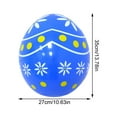 thumbnail image 2 of 14 Inch Easter Inflatable Outdoor Decorations Easter Inflatables Eggs Yard Decor Kids Toys Colorful Eggs Inflatable Easter Eggs Ornaments for Party Green, 2 of 2