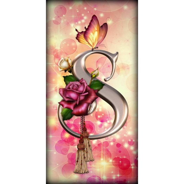 Cuadros Decorativos Letra S Rosa pintura al óleo por números Kits lienzo imagen pared arte DIY manualidades Sywqhk Nuevos Originales