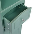 thumbnail image 5 of Ktaxon Freestanding Tall Bathroom Storage Cabinet Linen Tower with Drawer, Door, Open and Concealed Shelves for Living Room Laundry room Bedroom, Green, 5 of 18