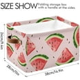 thumbnail image 4 of Watermelon Watercolor Square Storage Basket Storage Bins Canvas Storage Organizer Closet Shelf Organizer for Home Office, 1 Pc, 4 of 7