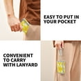 thumbnail image 5 of Cloth Wallet with Lanyard & Multiple Compartments Fashion Purse Zipper Clutch Bag for Cash Cards Coins Yellow and White Checkered Squares, 5 of 7