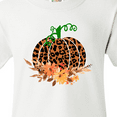 thumbnail image 4 of Inktastic Cheetah Print Pretty Pumpkin with Fall Leaves Youth T-Shirt, 4 of 5