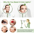 thumbnail image 4 of Espejo de maquillaje DEIOVWXS de 8" de doble cara 1X/10X con LED, 4 of 7