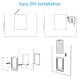 thumbnail image 3 of Yescom Pet Door Dog Doggie Flap Mount Secure Lockable Large Frame Exterior Cat Entry XL Yescom Modern, 3 of 10