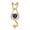 Yellow, variant on 14k Yellow Gold Amethyst and Diamond Cat Pendant for Women (L-32.6mm, W-10.3mm)