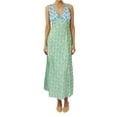 thumbnail image 2 of Elippeo Women’s Summer Midi Dress, Bohemian Deep V Neck Sleeveless Floral Print Beach Dress, 2 of 9