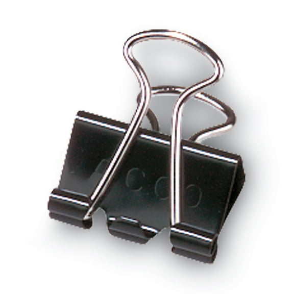 1PC ACCO Binder Clips, Large, Black/Silver, Dozen