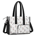 thumbnail image 2 of Teacher Tote Bag,White Ballerina Unicorn Pattern Teacher Utility Tote Bag,Large Work Tote Bags for Women with Multiple Pockets,Top Zipper Closure,13.8x10.6x6.7 Inch, 2 of 5