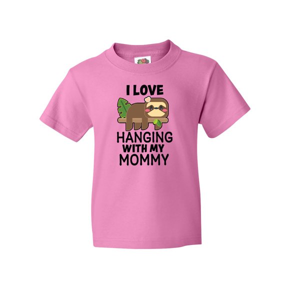 Inktastic I Love Hanging out with My Mommy with Sloth Youth T-Shirt