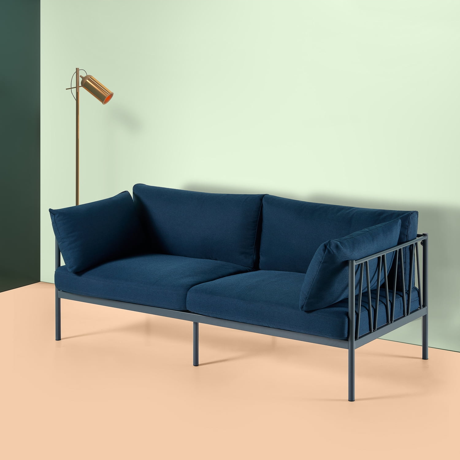 ZINUS Amanda Sofa with Metal Frame, Navy