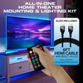 thumbnail image 4 of Monster 32-70” TVs HDTV Full Motion Wall Mount and 6 Piece LED Lighting Kit, 4 of 9