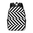 thumbnail image 2 of YFYANG 17" Laptop Backpack, Black and White Illusion Stripes Fashion Travel Work Backpack with USB and Headphone Cable Interface for Men and Women, 2 of 8