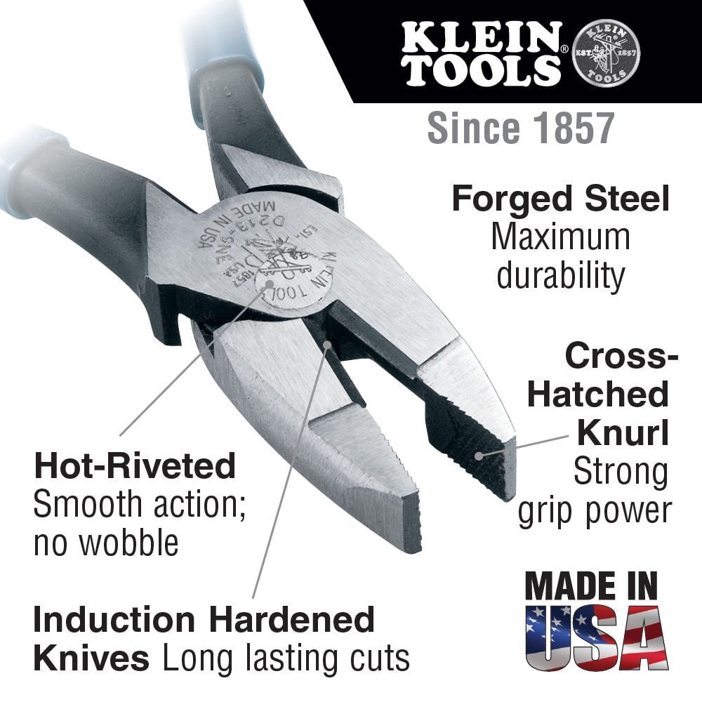 Klein Tools 94155 American Legacy Lineman Pliers and Klein-Kurve Wire