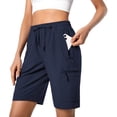 thumbnail image 1 of Pantalones cortos cargo de senderismo Hugut para mujer, de secado rápido, resistentes al agua, 1 of 7