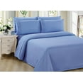 thumbnail image 1 of Marina Decoration Ultra Soft Silky Zipper Solid Rayon from Bamboo All Season Duvet Cover Set, Blue Color, 1 of 2