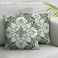 thumbnail image 3 of Aesthetic Floral Throw Pillow Covers Bohemian Mandala Pillow Covers for All Ages, Paisley Flower Cushion Covers, Boho Cushion Cases Green White Grey, 3 of 5
