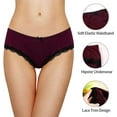 thumbnail image 2 of Charmo Cotton Thong Lace Underwear String Panties Tanga Briefs Sexy Lingerie Panty 4 Pack, 2 of 6