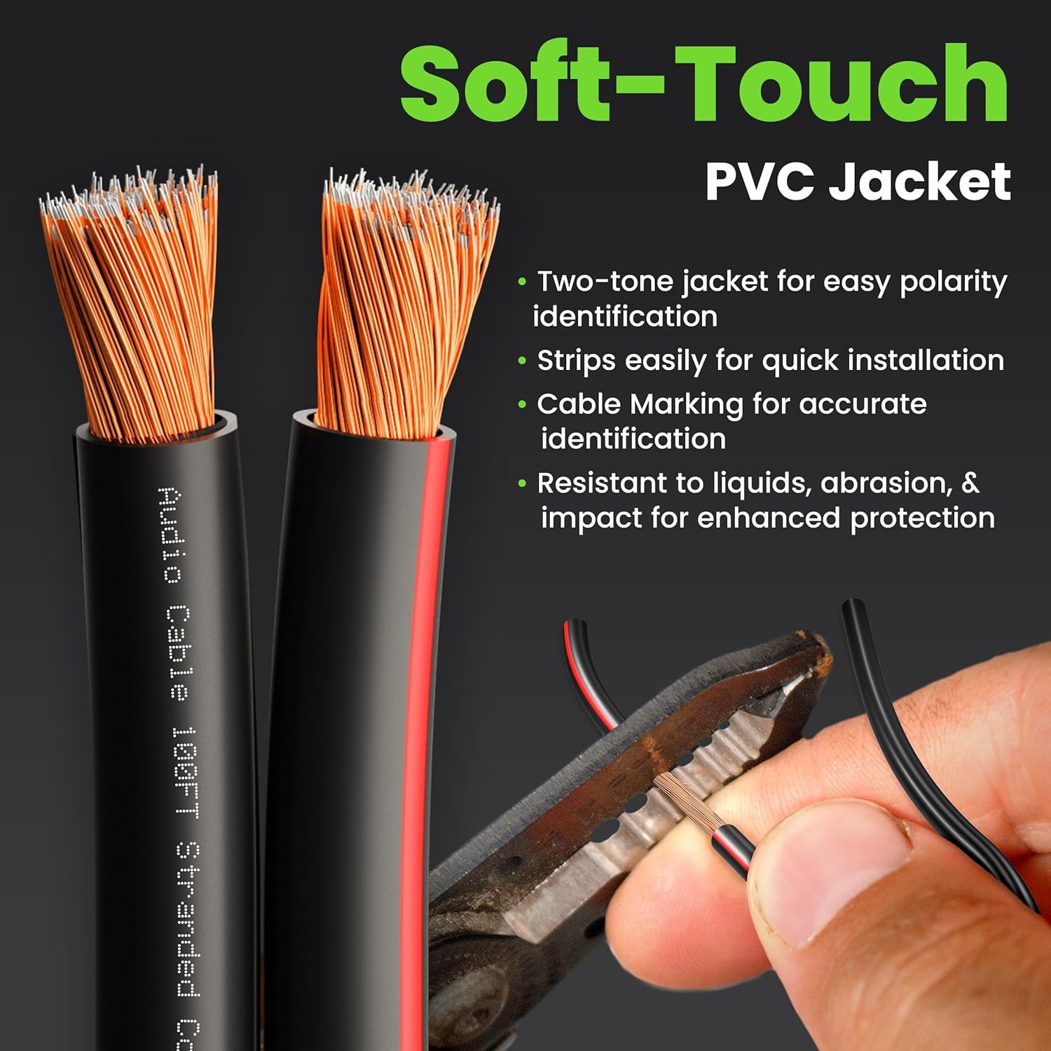 14AWG Speaker Wire, GearIT Pro Series 14 AWG Gauge Speaker Wire Cable (500 Feet / 152.4 Meters) Great Use for Home Theater Speakers and Car Speakers Black