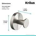 thumbnail image 2 of Kraus Bathroom Towel Hooks, Brushed Nickel, 2.06"H, 2 of 8