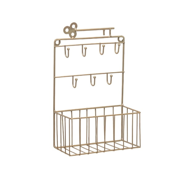 HEALEEP Rack De Almacenamiento Dorado Con De Metal Para Llaves Y Artículos Pequeños