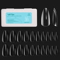 thumbnail image 1 of Gel Nail Kit Soft Gel Nail Tips, 500Pcs Medium Almond Pre-shaped Clear Full Cover False Nails for Gel Art Polish, Soak Off Easy Nail Extensions Acrylic Nails False Press on Nail Tips, 1 of 14