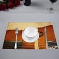 thumbnail image 2 of MKHERT Violin in Old Grunge Background Classical Instruments Placemats Table Mats for Dining Room Kitchen Table Decoration 12x18 inch,Set of 6, 2 of 4
