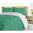 thumbnail image 5 of Ambesonne Animal Duvet Cover Sets, Abstract Polygon Mountain, 2-King, Sea Green Dark Turquoise, 5 of 7