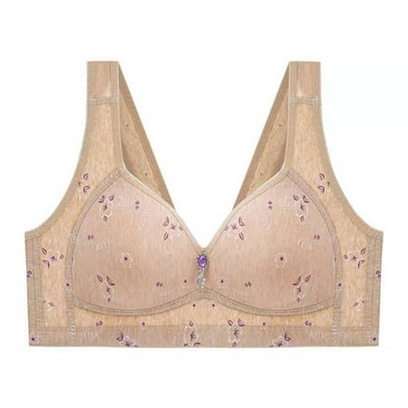 

ZHUASHUM Women Print Lingerie Padded Push Up Bra