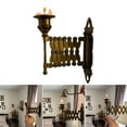 thumbnail image 2 of Extending Taper Candle Holder - Vintage Wall-Mounted Candle Holder, Aged Brass Candle Display Metal Candlestick Accordion Sconces, Antique Wall-Mounted Sconce for Living Room, Bedroom S7J7, 2 of 8
