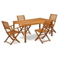 thumbnail image 1 of Pemberly Row Traditional 5-piece Wood Backyard Set in Natural Oil, 1 of 8