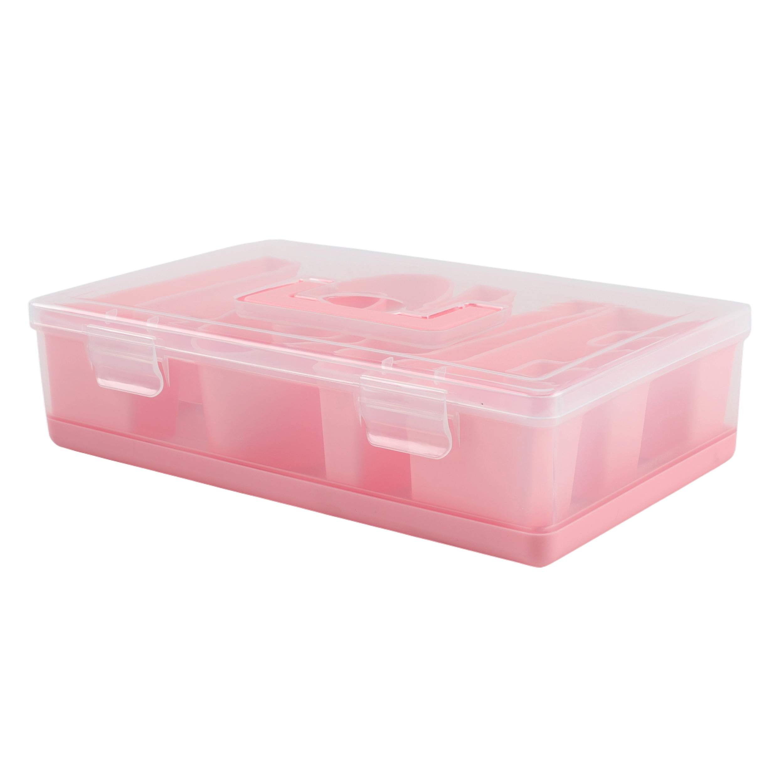 Cook with Color Valentine’s Day Figural Plastic Snack Box, Pink LOVE Design