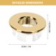 thumbnail image 2 of OULII 2Ud Anillo De Sobretasa Dorado Para Lavabo Material De Y Plástico Duradero, 2 of 8