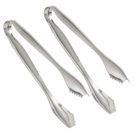

Frcolor 2pcs Stainless Steel Ice Cube Clip Sugar Tongs Kitchen Food Serving Tool for Party Cafe Bar Home (Silver)