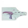 thumbnail image 1 of Unicorn Cat Cutting Board, Fictitious Horned Character Face Expression Girls, Decorative Tempered Glass Cutting and Serving Board, Wine Bottle Shape, Pale Pink Orange Lilac, by Ambesonne, 1 of 1