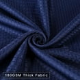 thumbnail image 5 of ZACOO 35"Wx72"L Stall Fabric Shower Curtain Waffle Weave Polyester Textured Shower Curtain for Bathroom, Navy Blue, 1 Set, 5 of 7