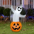 thumbnail image 2 of Gemmy Airblown Ghost in Pumpkin, 3.5 ft Tall, Multicolored, 2 of 2