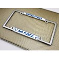 thumbnail image 5 of [Officially Licensed Product] - U.S. Air Force - Domed Custom-Made Personalized Narrow (Thin) Top 4 Hole Metal Car License Plate Frame with Free caps - Chrome (Quantity: 1 Frame), 5 of 8